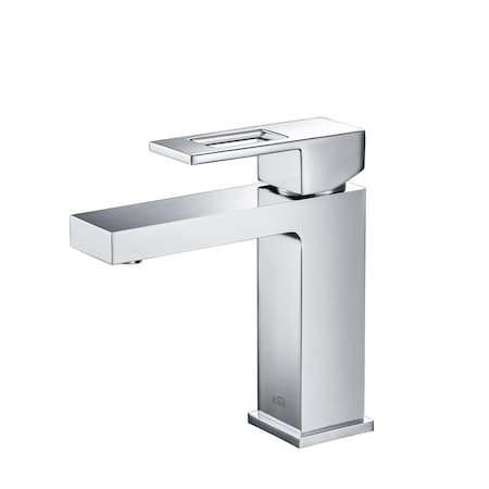 Kibi Cubic Single Handle Bathroom Vanity Sink Faucet KBF1002CH